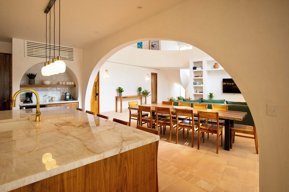 Kitchen and gathering space
