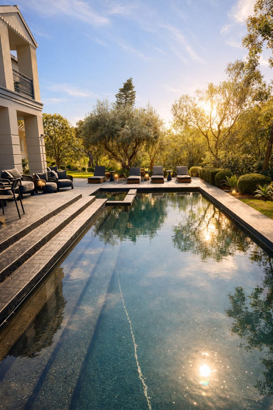 Relax and soak up the California sun by your private pool.