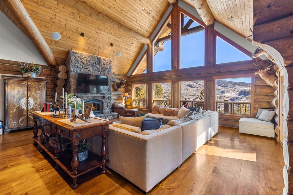 Large living area on main level of the home.
