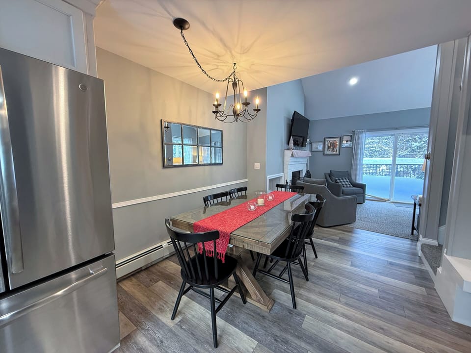 Dining table offers seating for 6