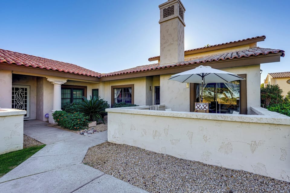 Townhouse Exterior | Private Patios | Dining Area | Lounge Seating
