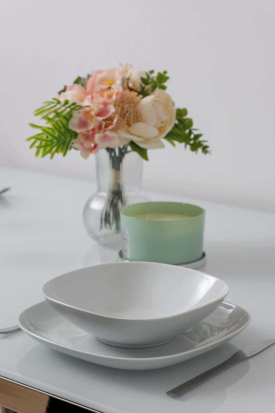 Table setting and interior detail.