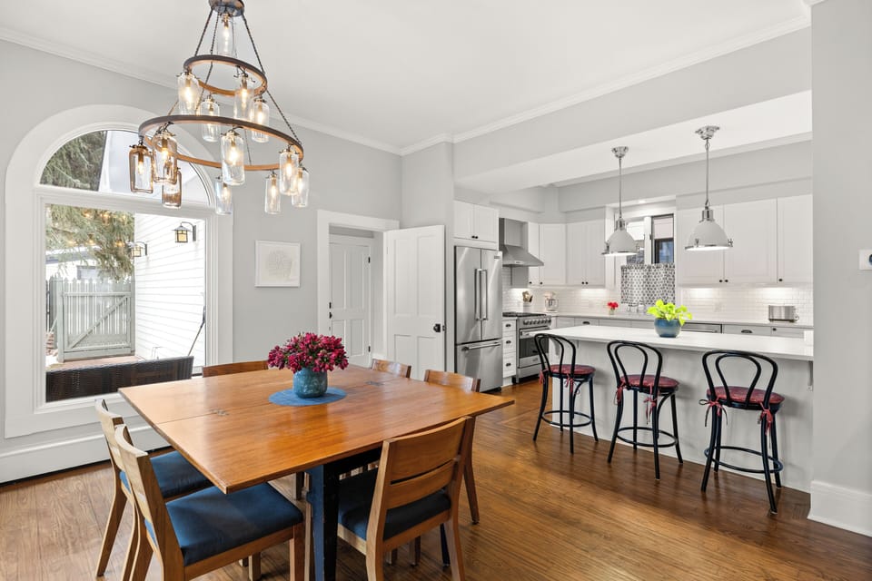 Dining and kitchen. 