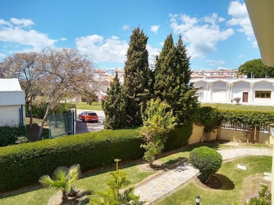 View over garden from terrace