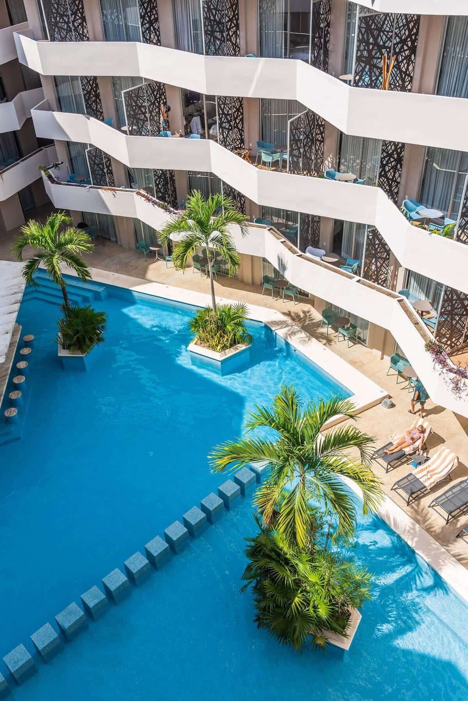 View of the resort from above.
