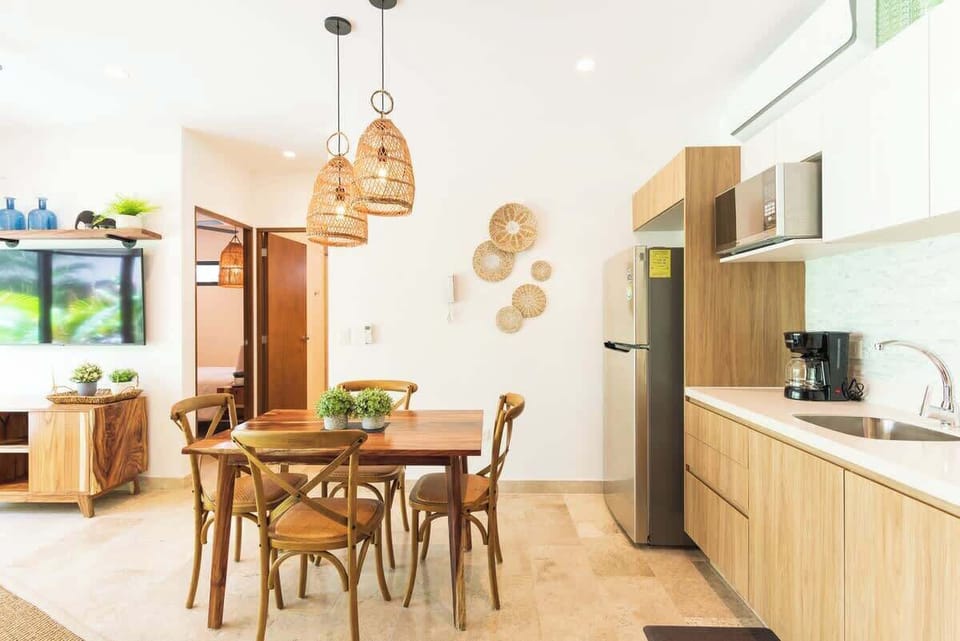 Dining area + kitchen