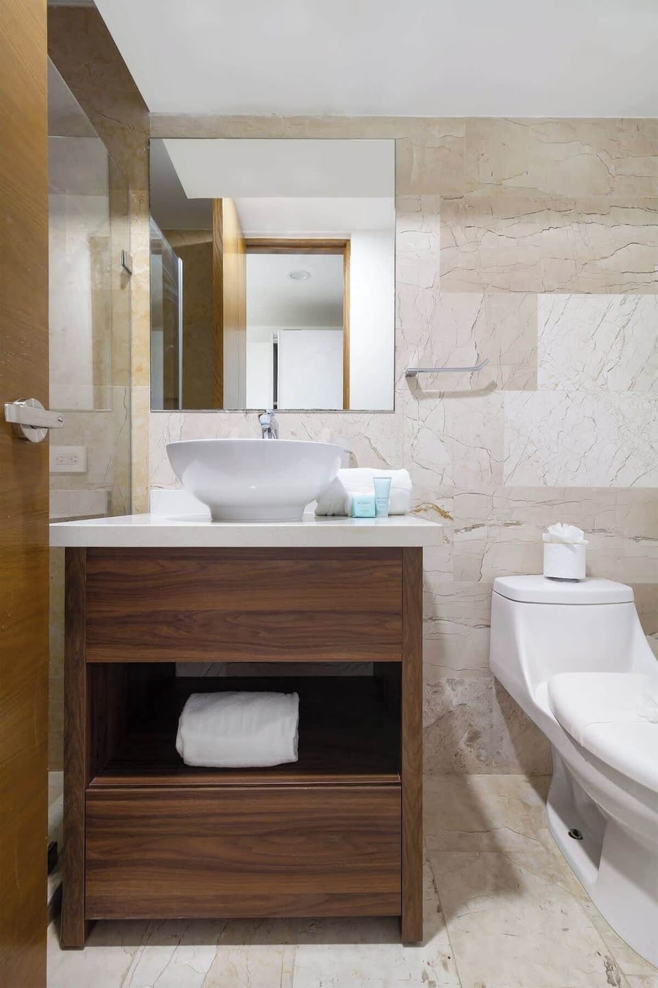 a modern designer bathroom