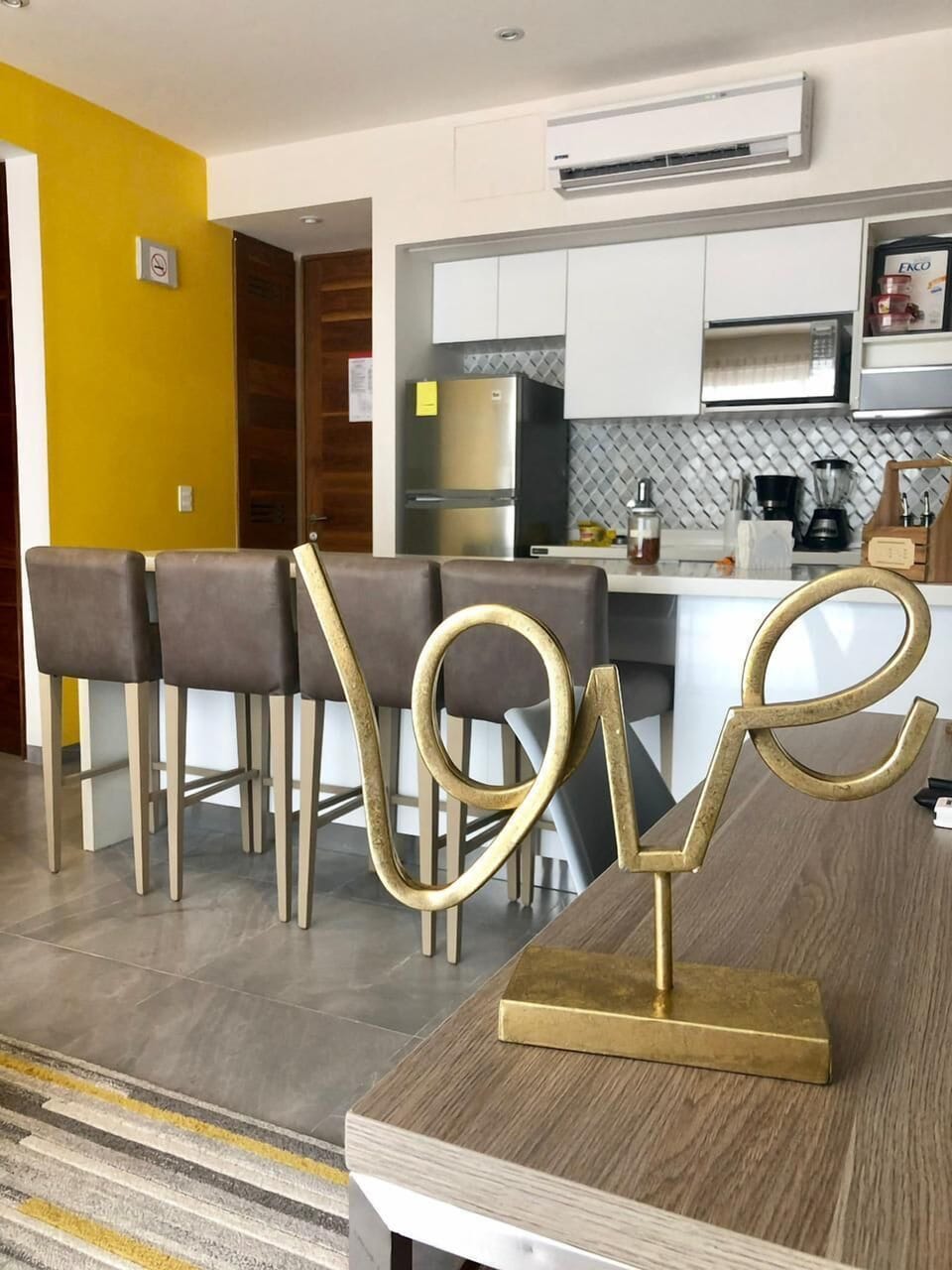 an apartment with many details and quality