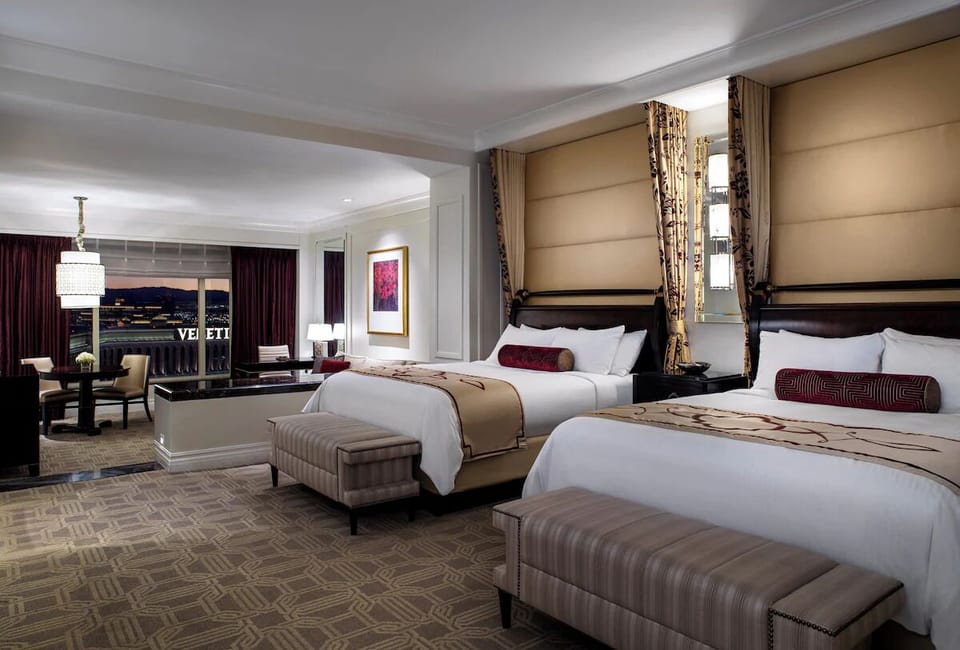 Stretch out comfortably with two queen beds and luxe linens.