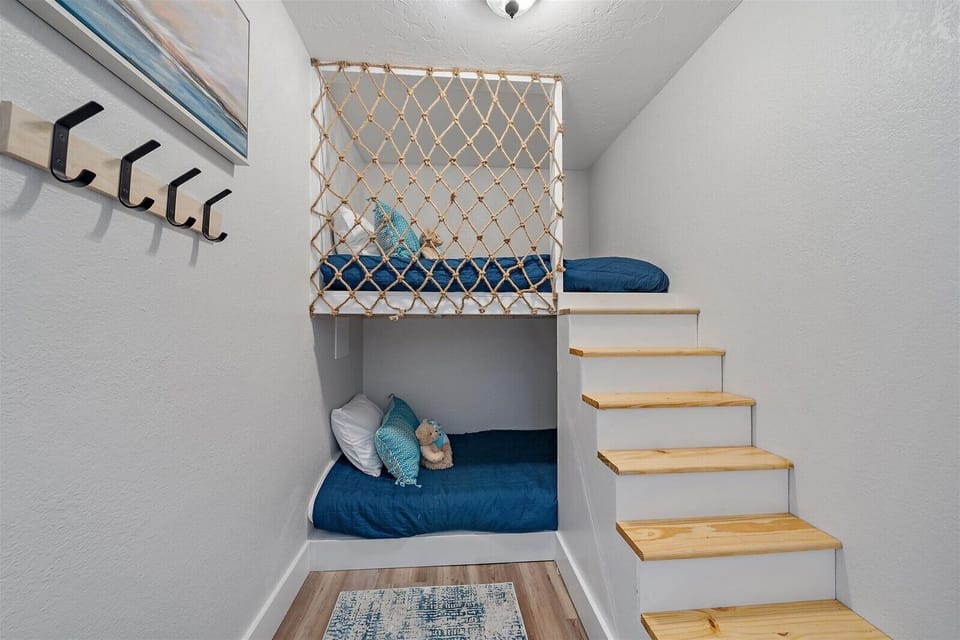 This bunk room is attached to Bedroom 1.