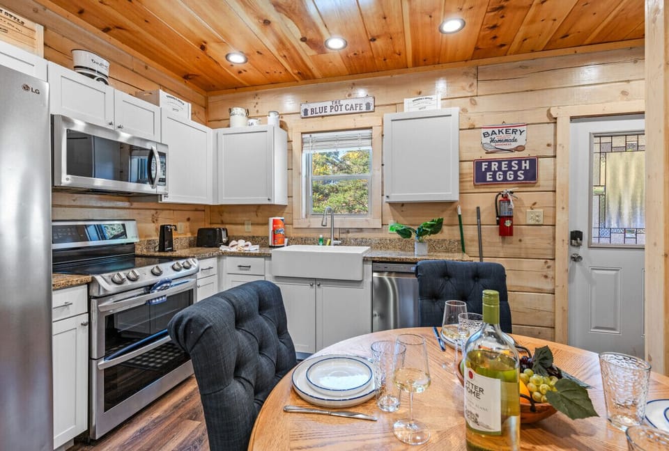 Prepare meals with ease in this modern kitchen.