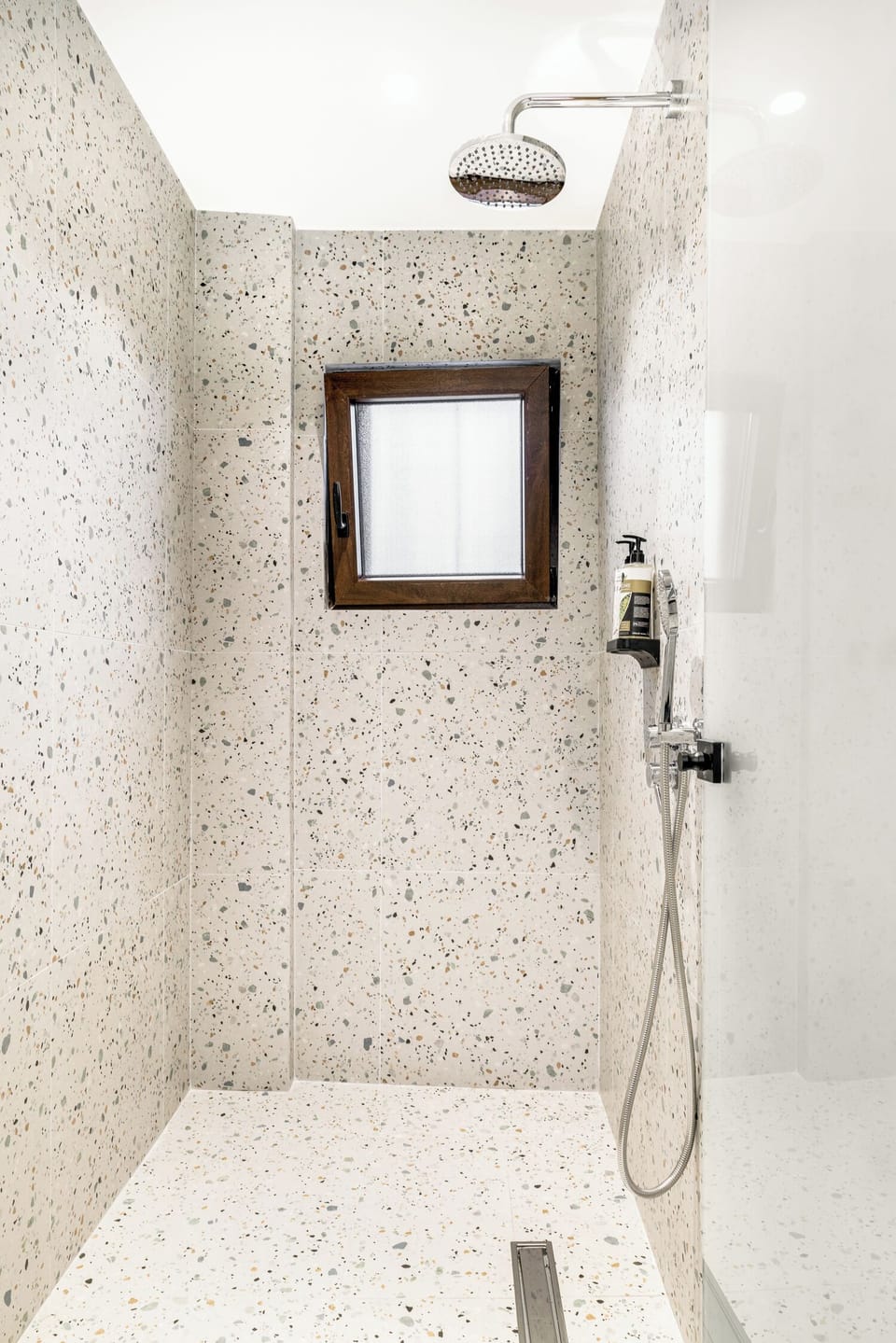 Spacious shower area