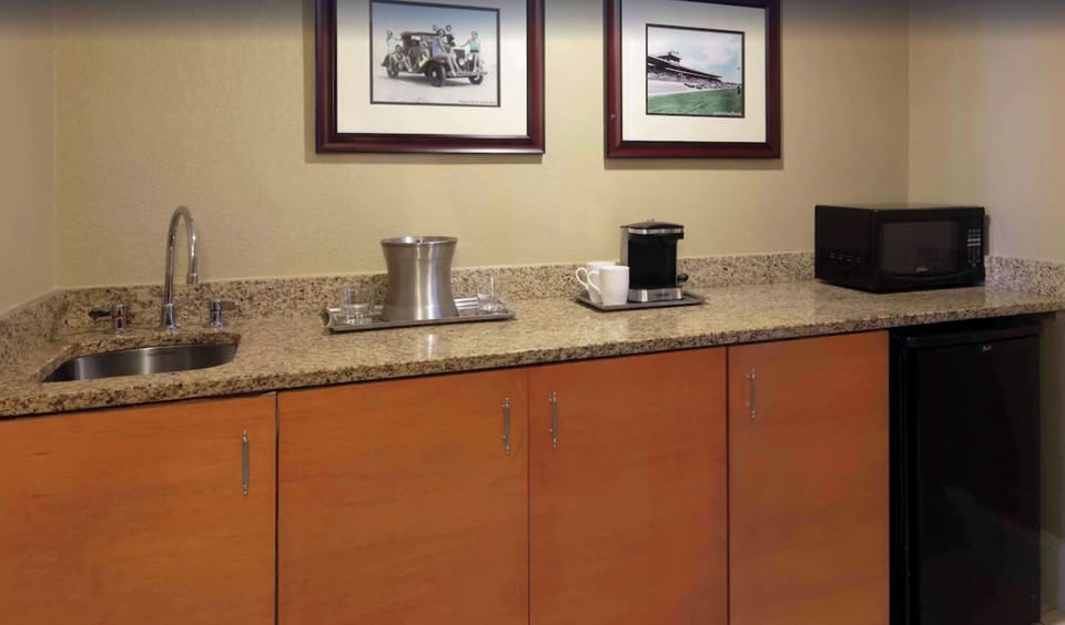 Brew morning coffee and snacks without leaving your suite.