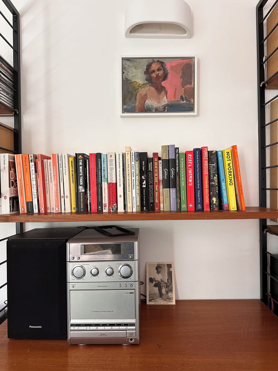 There is a record and player and CD player for analogue days.
