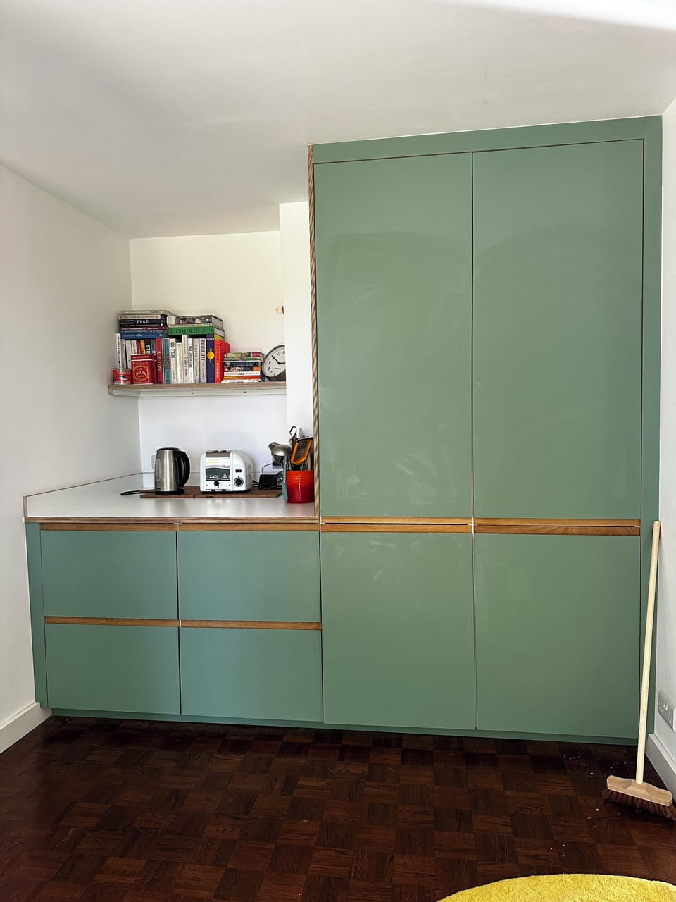 Our kitchen is well equipped with a gorgeous view of the garden.