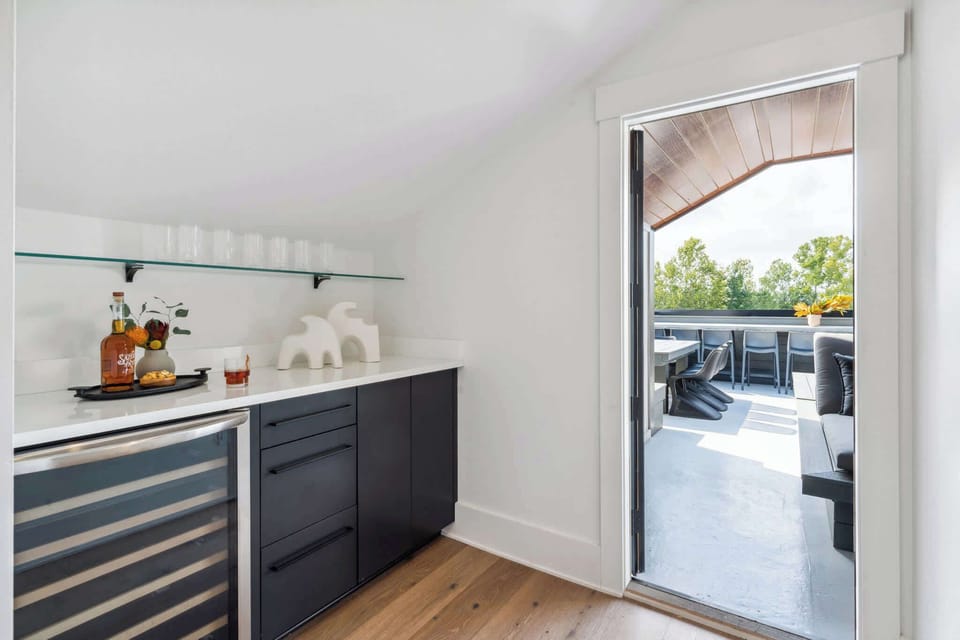 Hall Bar Area | Lounge Space Before Rooftop Access | Third Floor