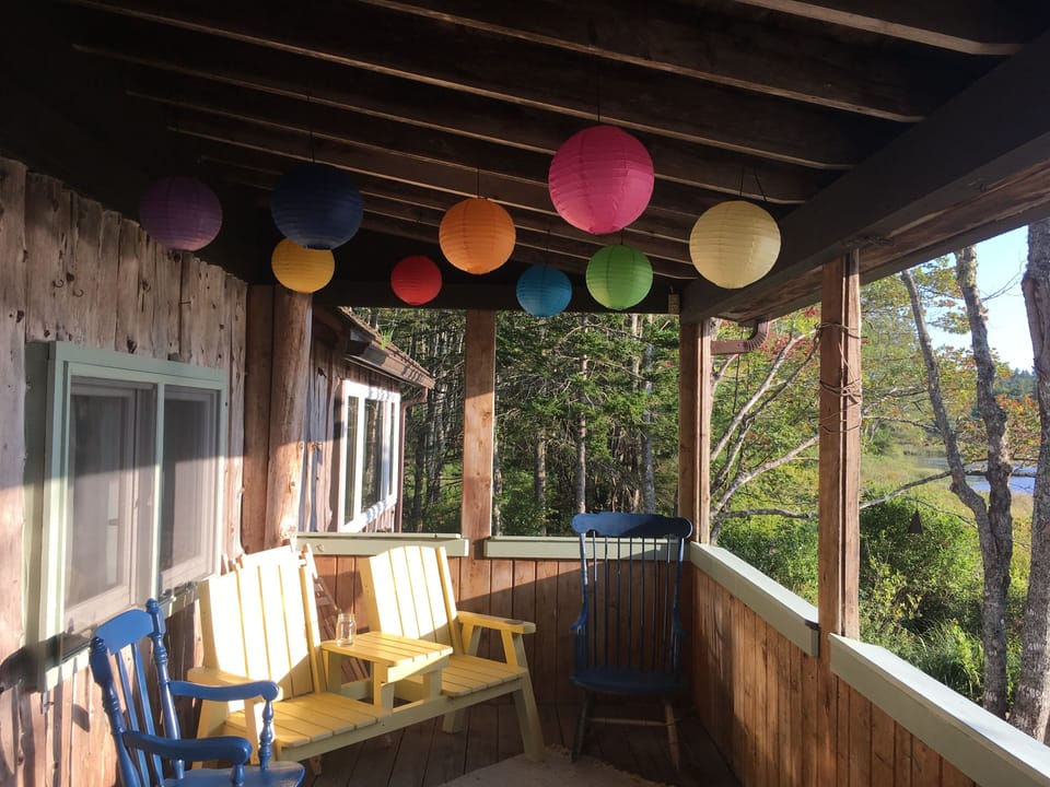 front porch facing water