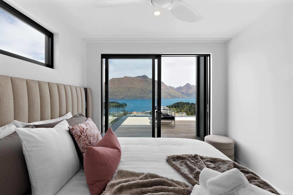 Spacious bedroom in peaceful Queenstown setting