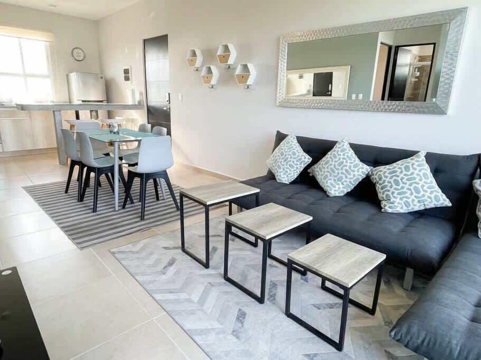 Comfortable living and dining area