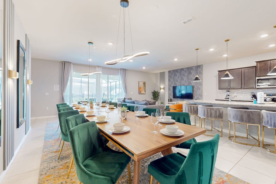 Dining table seats 14