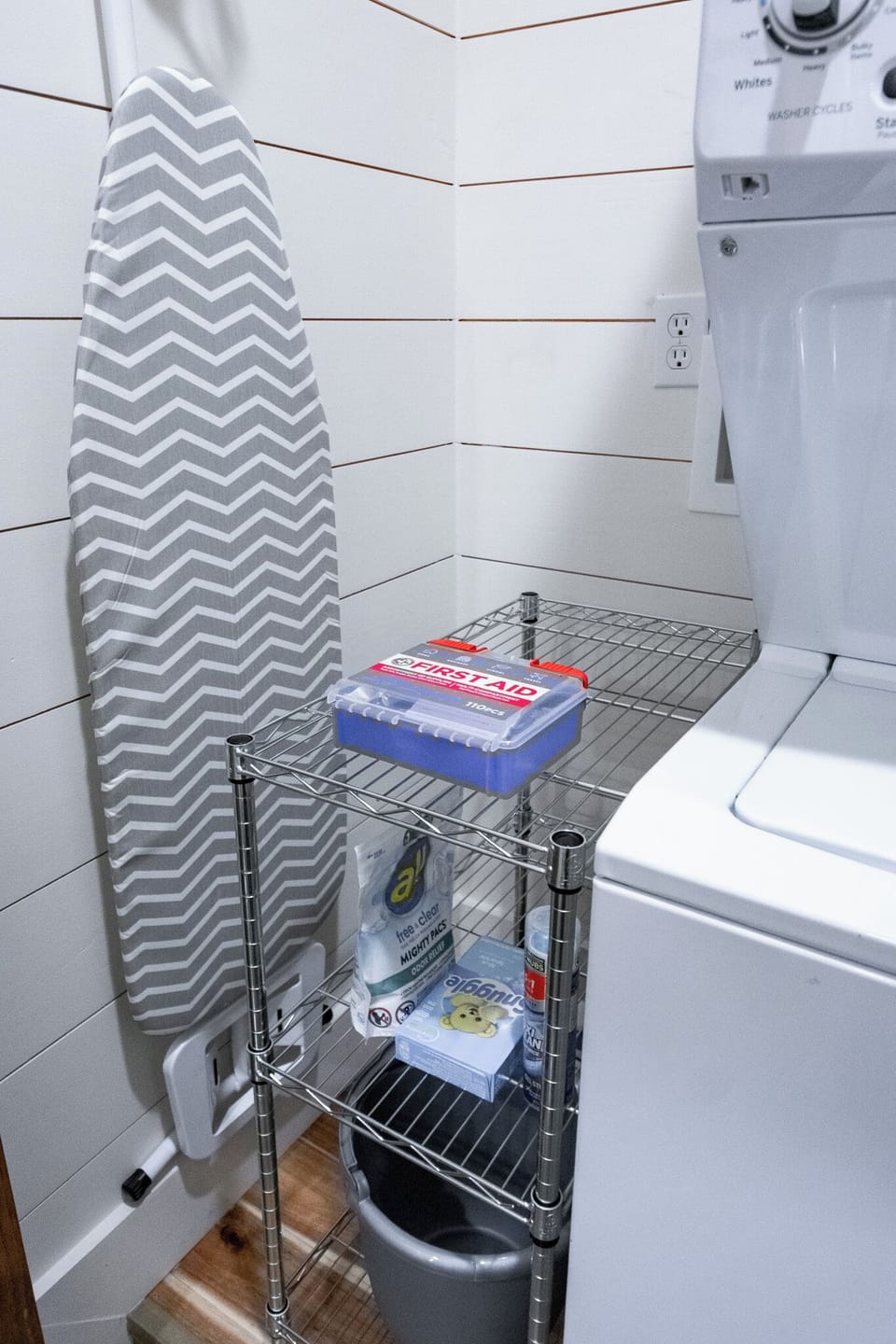Laundry room supplies and iron board