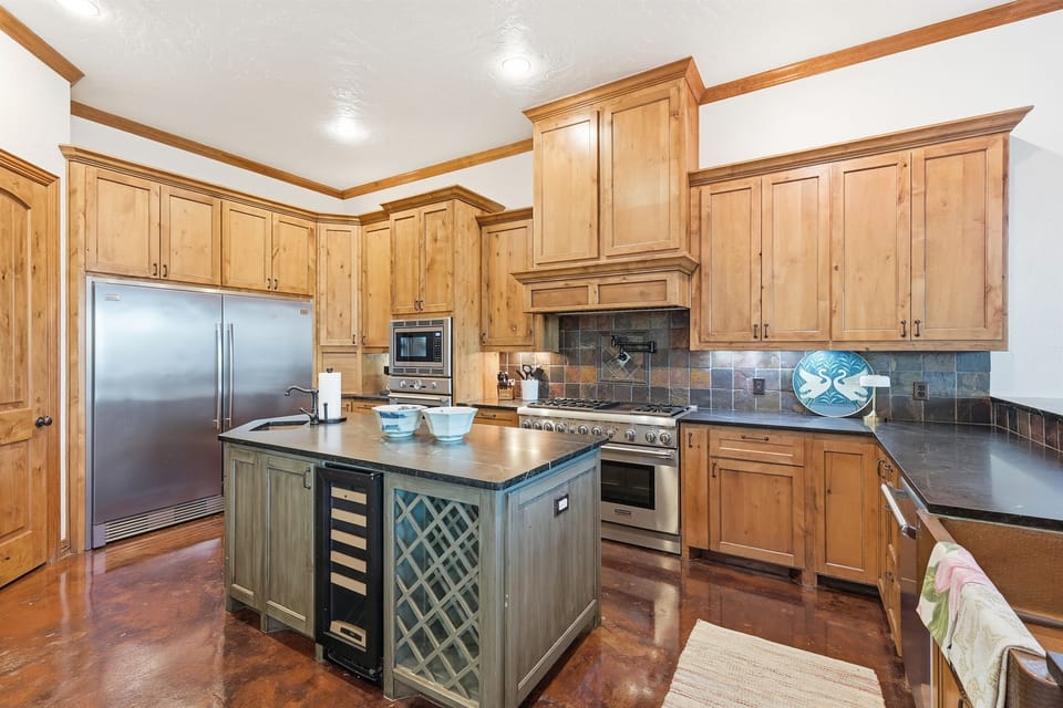 Fully stocked kitchen with basic needs