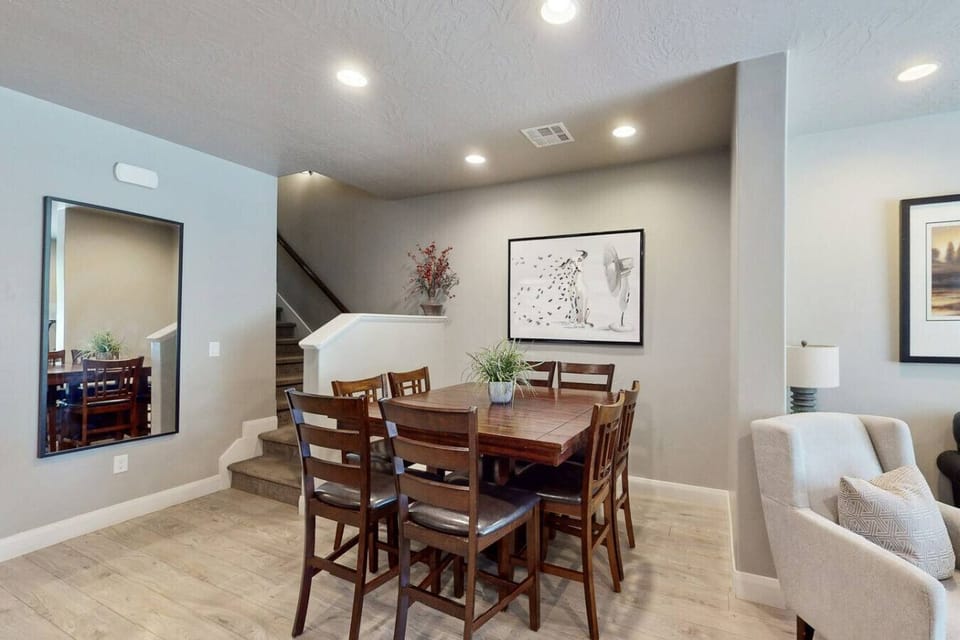 Dining Room area with large kitchen table that seats 8