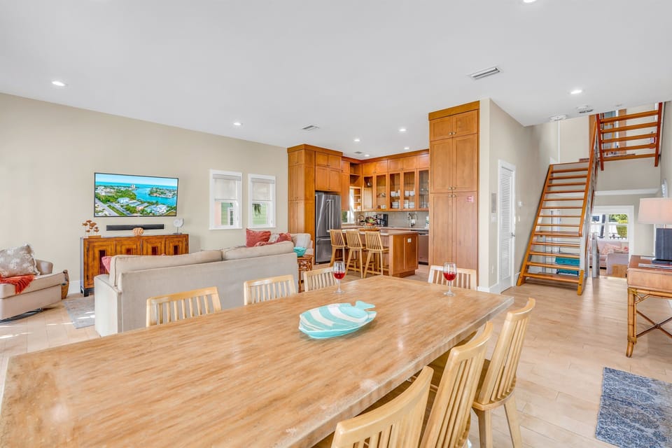 Inside you'll enjoy luxury keys style furnishings and and open floor plan with plenty of space for everyone.