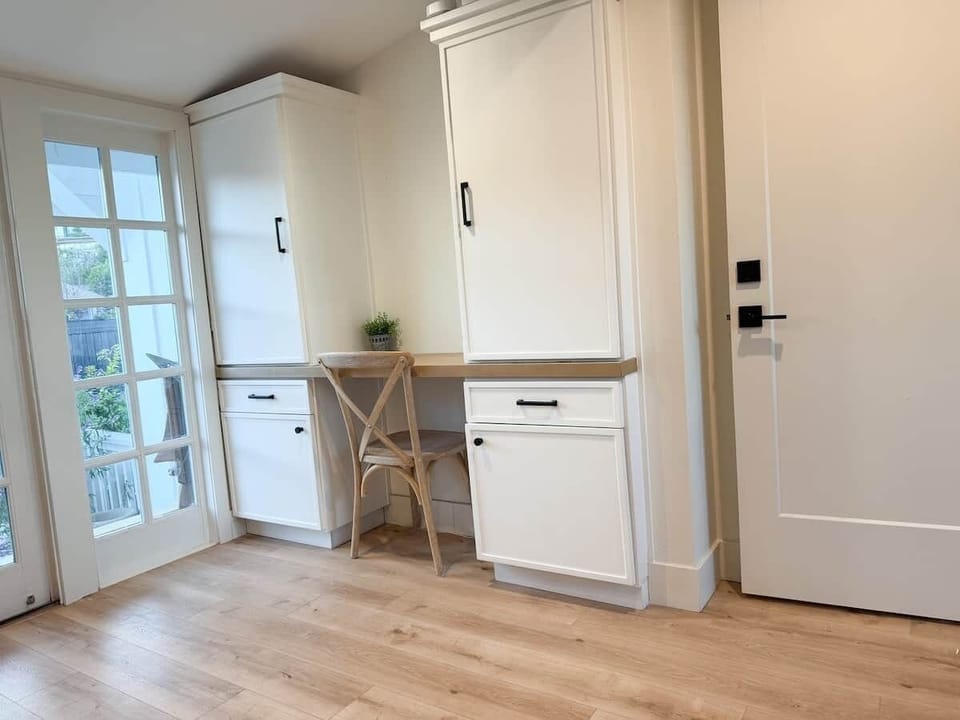 Desk with printer in the kitchen