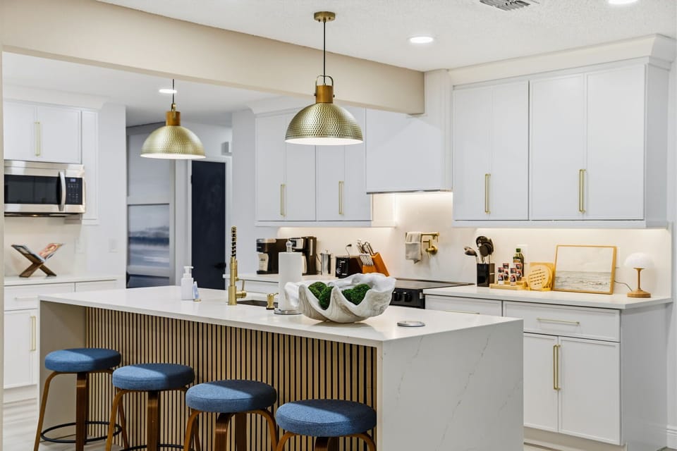 Whip up a gourmet meal or just pour yourself a cup of coffee—our kitchen is ready for your culinary adventures (or just a casual snack).
