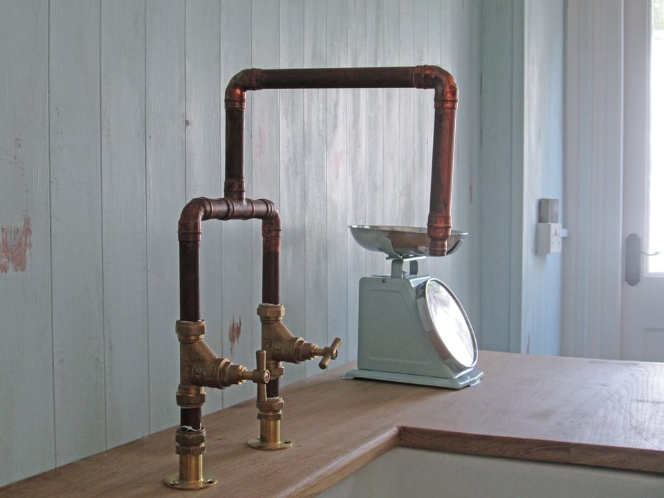 Copper kitchen mixer tap | The Old Kitchens, TOTLAND BAY
