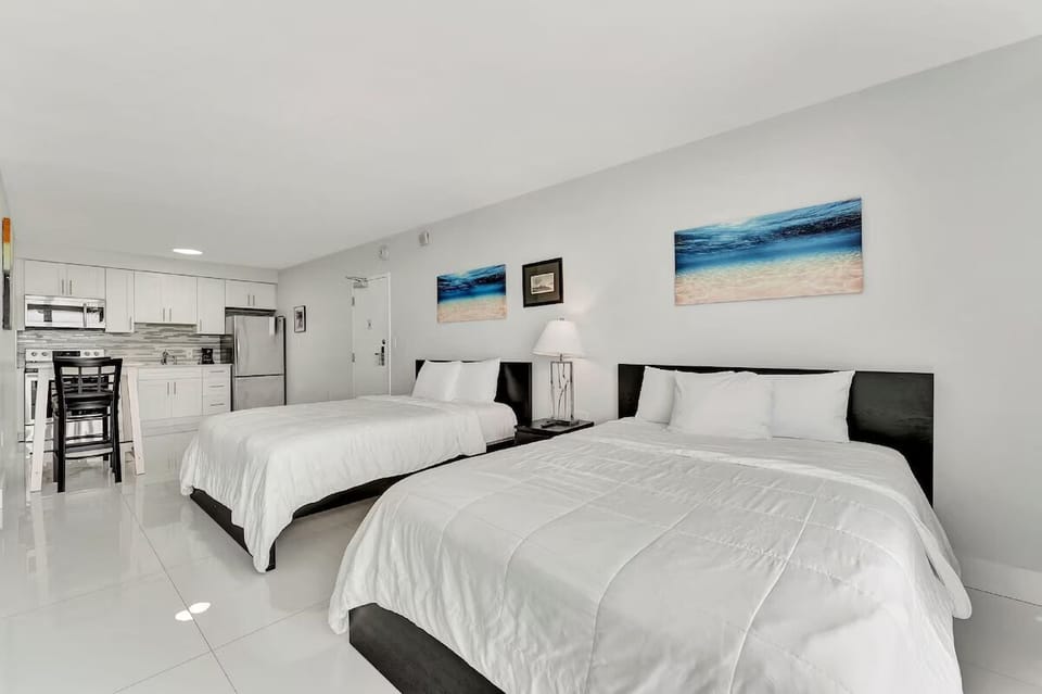 Settle into a spacious sleeping area with calm coastal style.