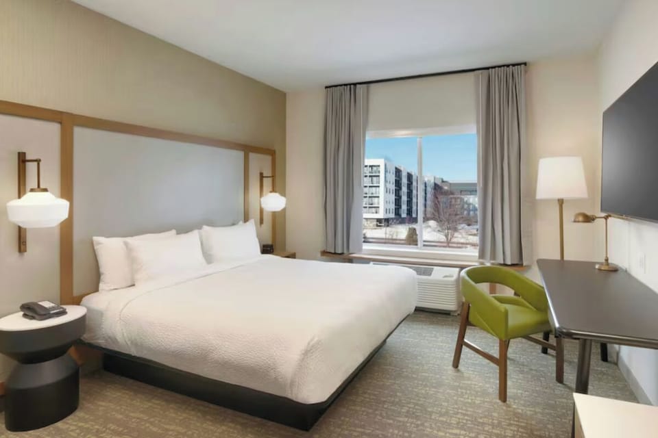 Sink into the plush king bed and relax by daylight.