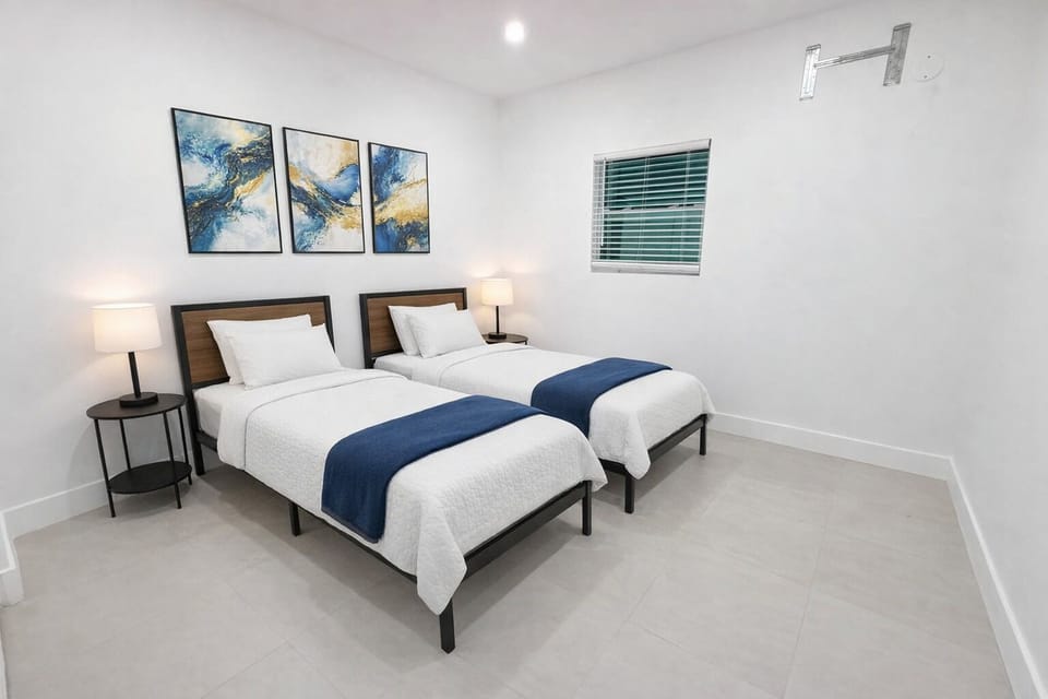 Comfortable twin beds