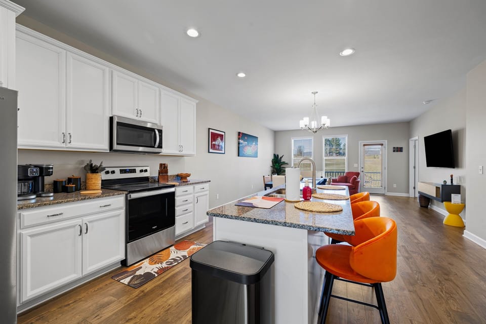 Well-equipped kitchen designed for cooking and gathering
