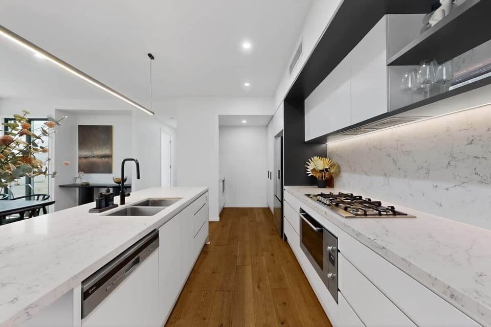 Wine fridge and coffee machine tucked inside your butler's pantry.