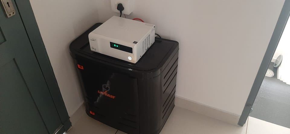 Power back up for lights,fans & workspace power points