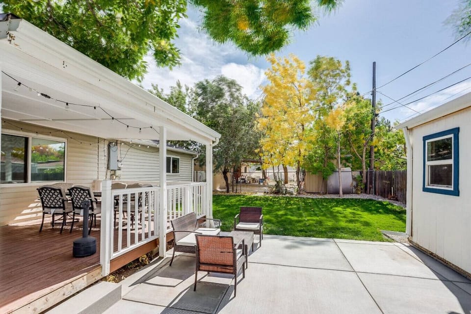 Shared backyard designed for outdoor lounging
