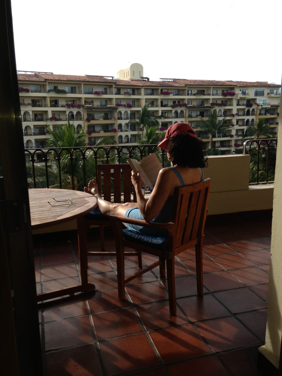 Quiet time on the balcony
