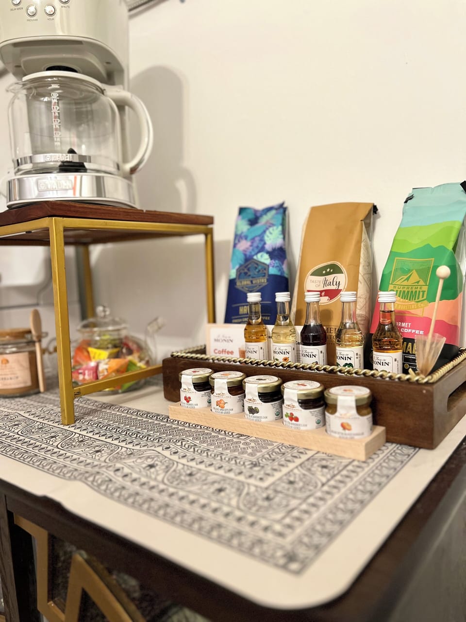 Full kitchen+cleaning supplies+coffee+tea+jams and more