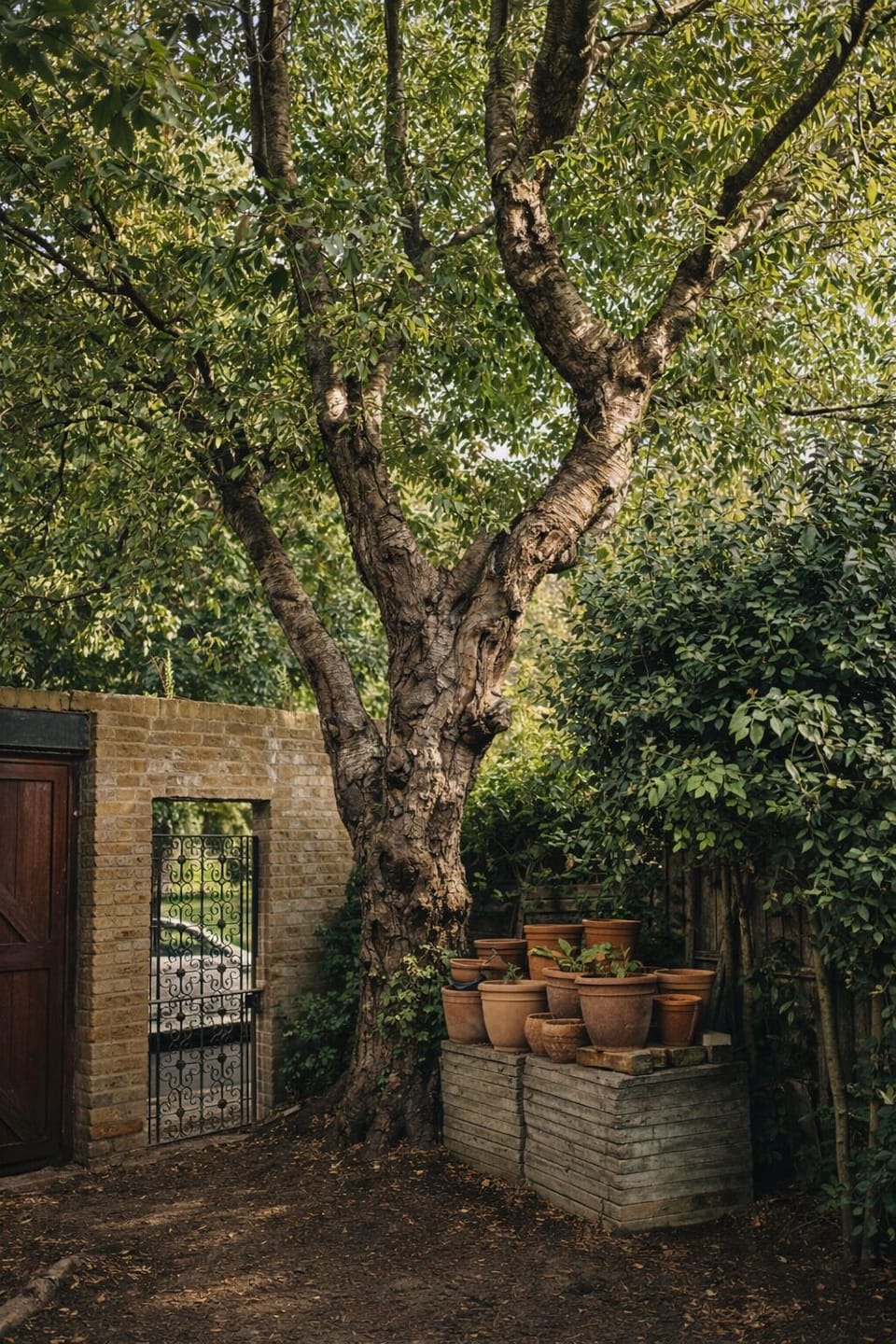 Green surroundings that add to the quiet and relaxed atmosphere.