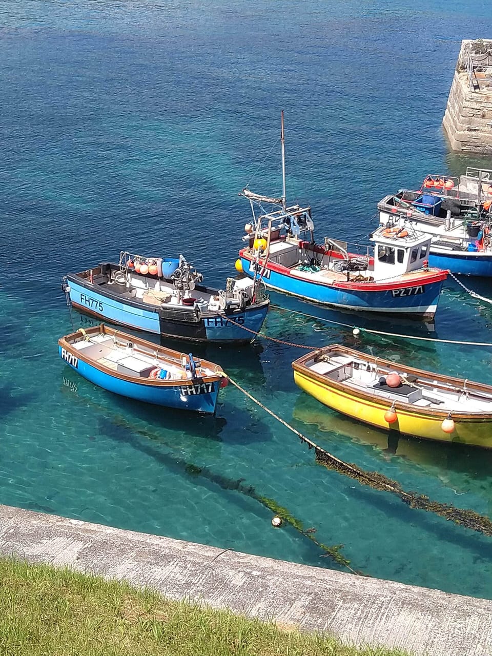 coverack harbour is 1.5 miles away  bay road or walk via the low lands 
