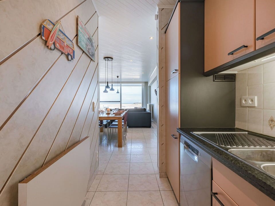 Flooring, Interior Design, Floor, Kitchen, Ceiling, Wood, Furniture, Countertop, Lighting, Light Fixture