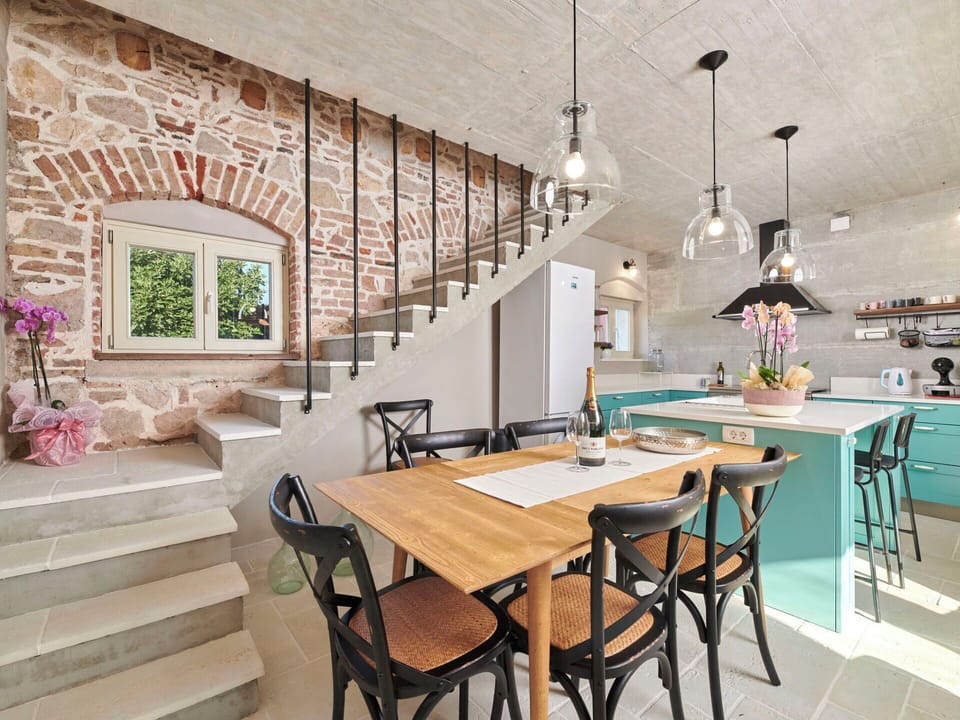 Furniture, Interior Design, Flooring, Wood, Table, Chair, Kitchen, Kitchen & Dining Room Table, Ceiling, Light Fixture