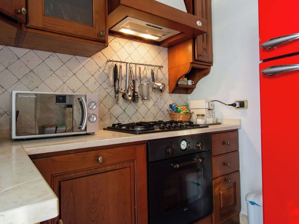 Kitchen, Kitchen Appliance, Major Appliance, Kitchen Stove, Countertop, Wood, Stove, Gas Stove, Flooring, Cabinetry