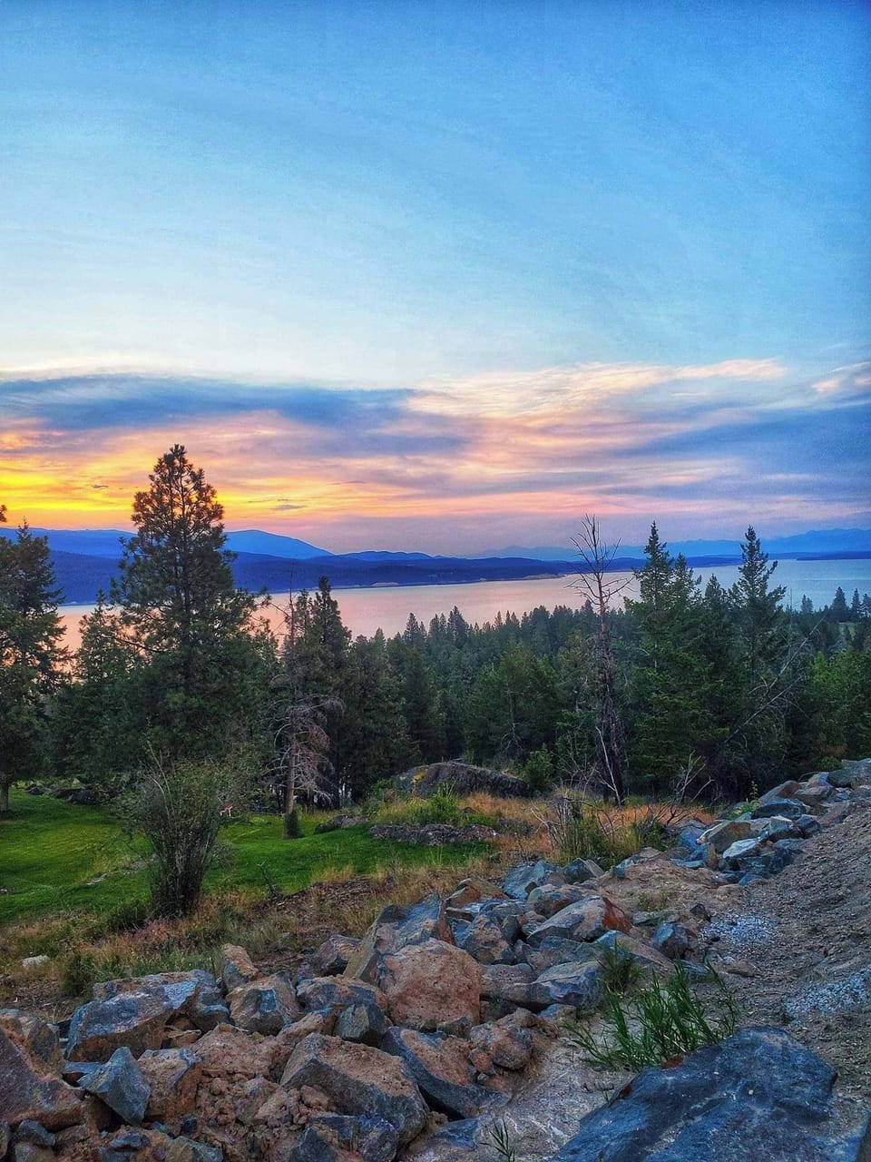View of Lake Koocanusa from the west side of the property.