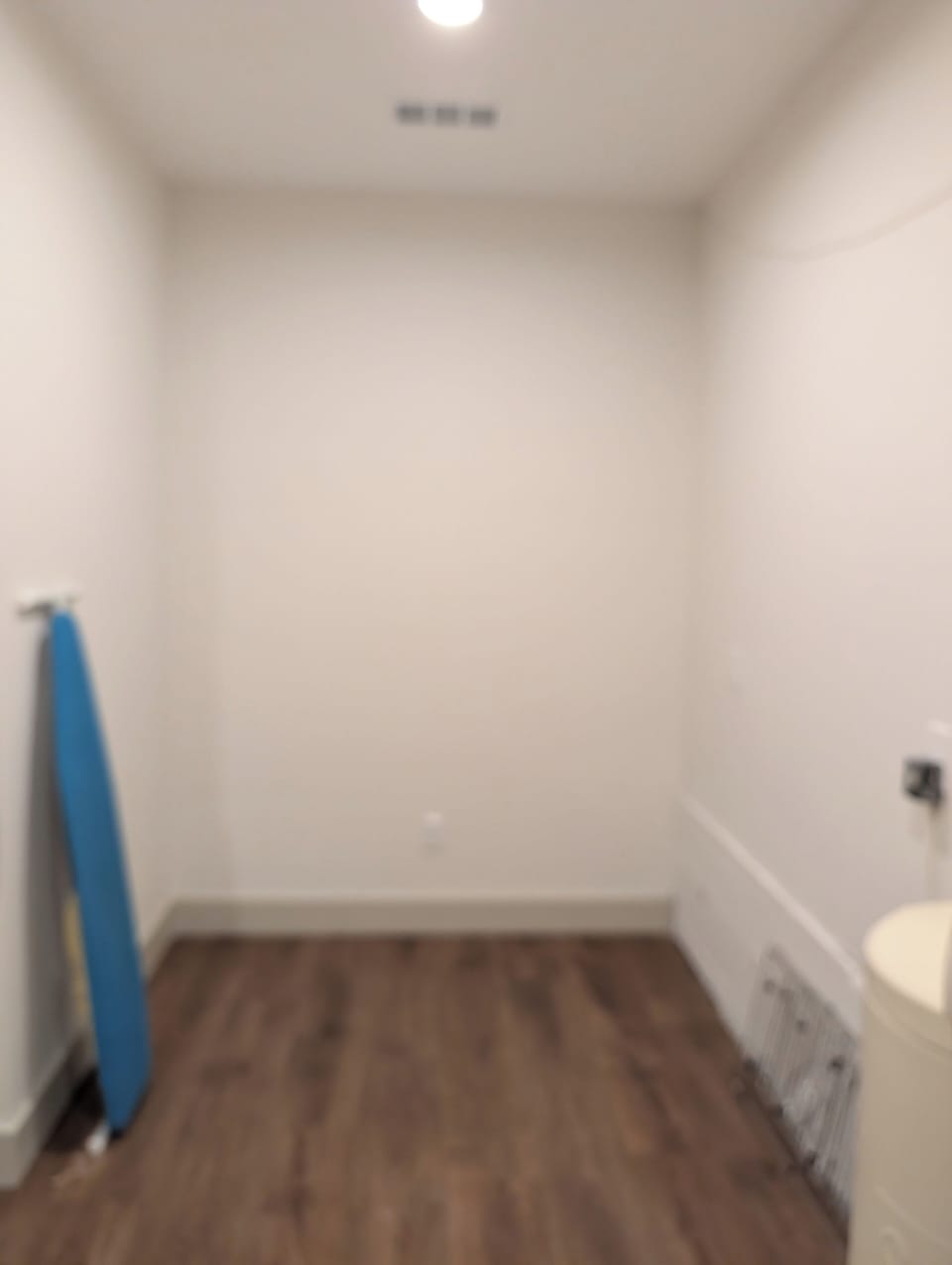 Storage area in laundry room