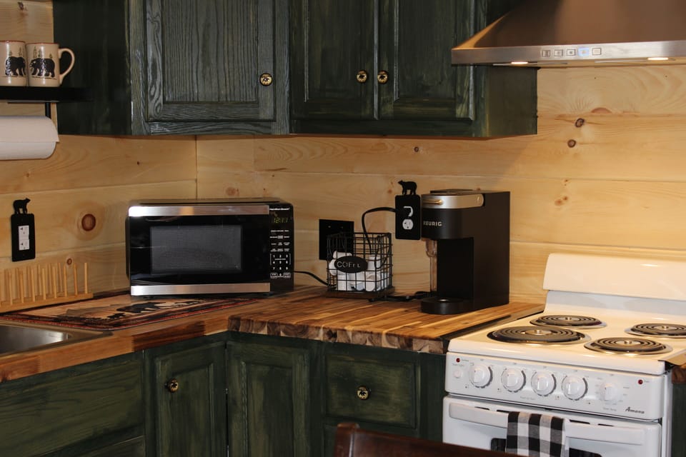 Microwave, coffee pot, toaster