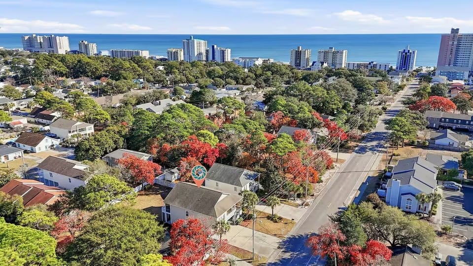 Seven minutes,  straight walk to Crescent Beach