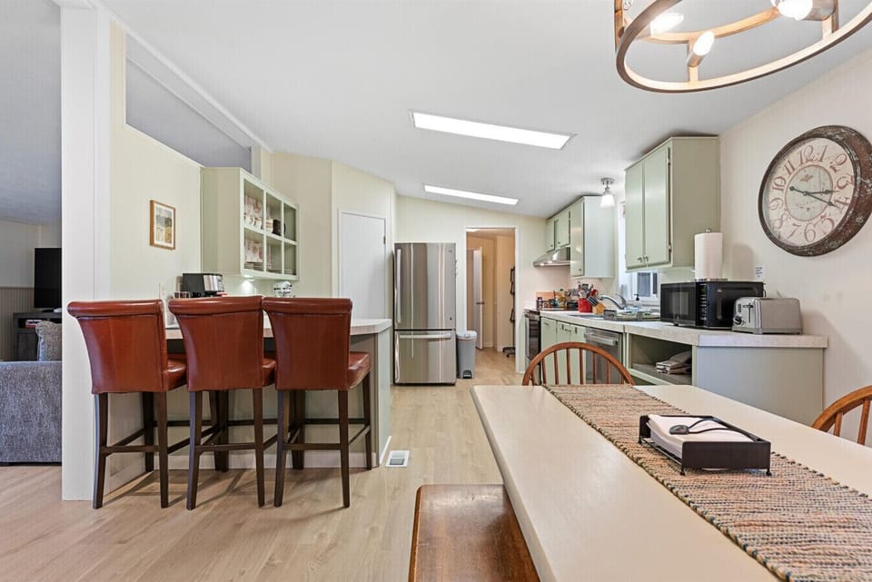 This kitchen is stocked with everything you need to cook at home!